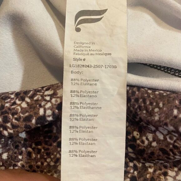 Fabletics Mid - Rise printed powerhold women's athletic leggings size  XS - Picture 5 of 8